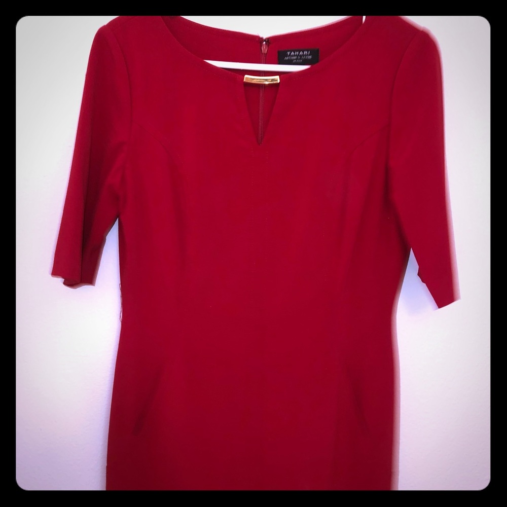 Business casual red dress